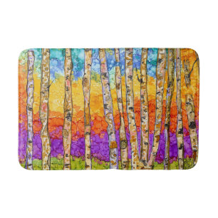 Tapis De Bain Aspen Coloré Arbres Bain Mat