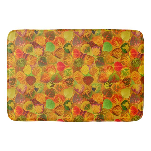 Tapis De Bain Aspen Feuilles Collage Solid Medley 1 (Devant)