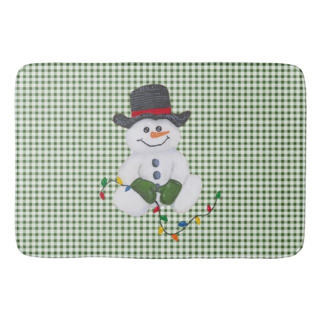 Tapis De Bain Assis Snowman Bath Mat (Devant)