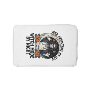 Tapis De Bain Assistant médical Sorcière d'Halloween Gravure Vin
