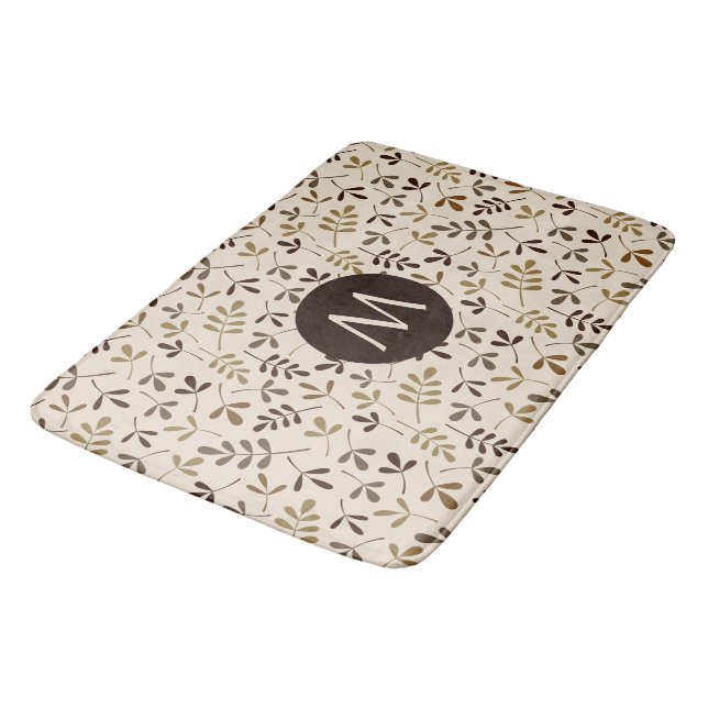 Tapis De Bain Asstd Feuilles Monde Brwns Crm Rpt Ptn (Personnali (Angle)