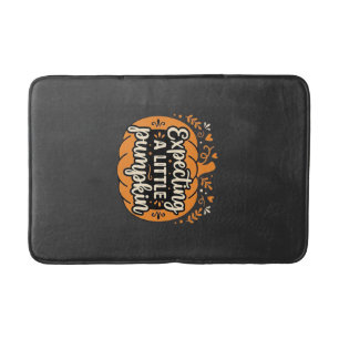 Tapis De Bain Attendant un Petit Citrouille Halloween Grossesse 