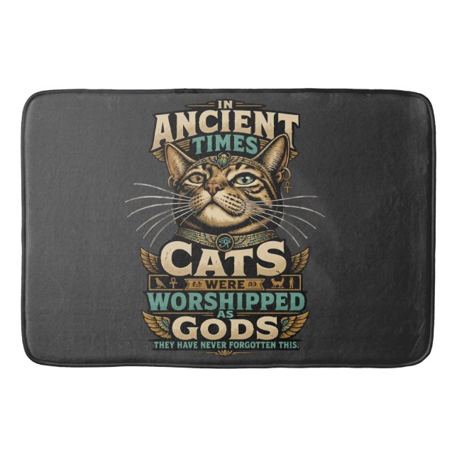 Tapis De Bain Attitude de vieux chat tigré (Devant)