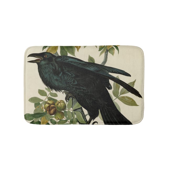 Tapis De Bain Audubon Raven Oiseau classique (Devant)