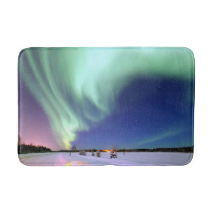 Tapis De Bain Aurora Borealis sur l'Alaska