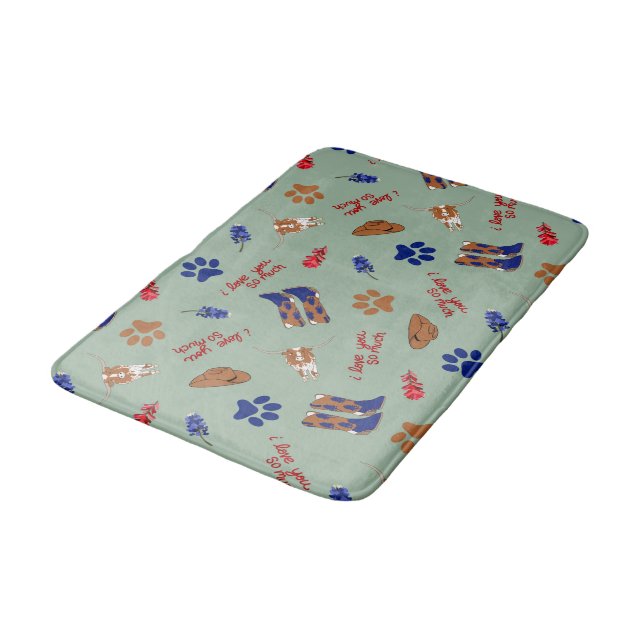 Tapis De Bain Austin Texas Dog Bowl Mat - Nourriture Mat (Angle)