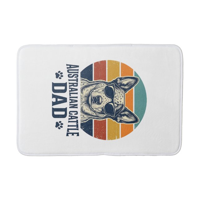 Tapis De Bain Australian Cattle Dog Dad Vintage Sunset Shirt_1 (Devant)