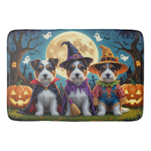 Tapis De Bain Australie Terrier Chiens Citrouille Halloween Funn