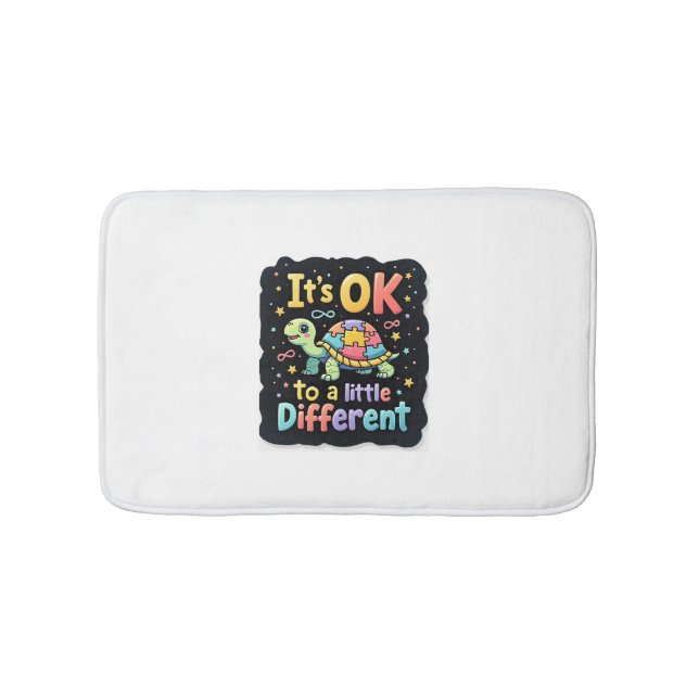 Tapis De Bain Autism Awareness It's Ok To Be A Little Different  (Devant)