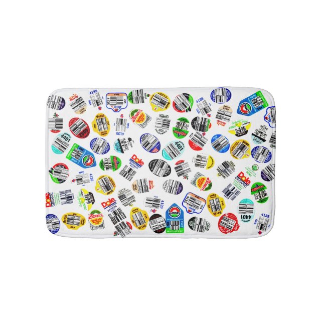 Tapis De Bain Autocollants de code-barres de produits amusants (Devant)