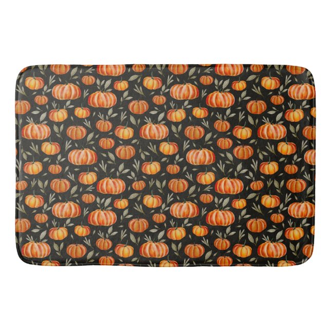 Tapis De Bain Automne Moisson Automne Thanksgiving Citrouille ép (Devant)