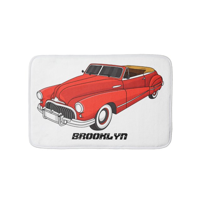 Tapis De Bain Automobile classique rouge 1948 (Devant)