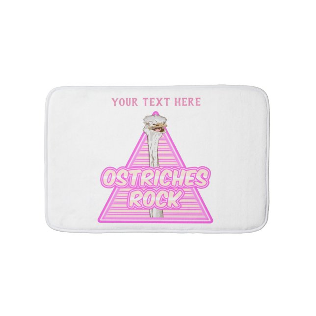 Tapis De Bain Autruche rose rétro (Devant)