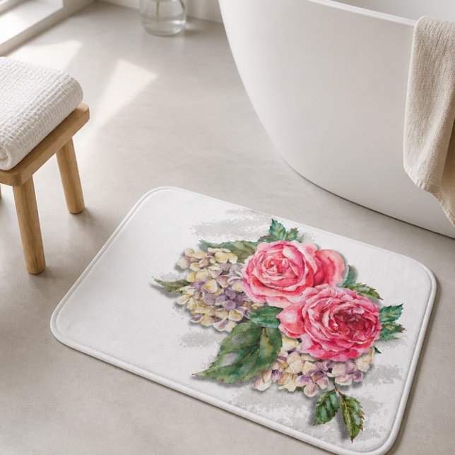 Tapis de bain aux belles roses rouges (Créateur téléchargé)