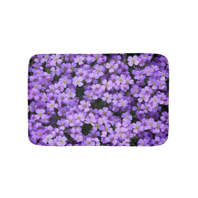 Tapis de bain aux fleurs violettes (Devant)