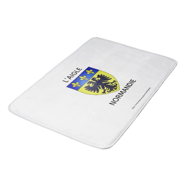 Tapis de bain avec le blason de L'Aigle Normandie (Angle)