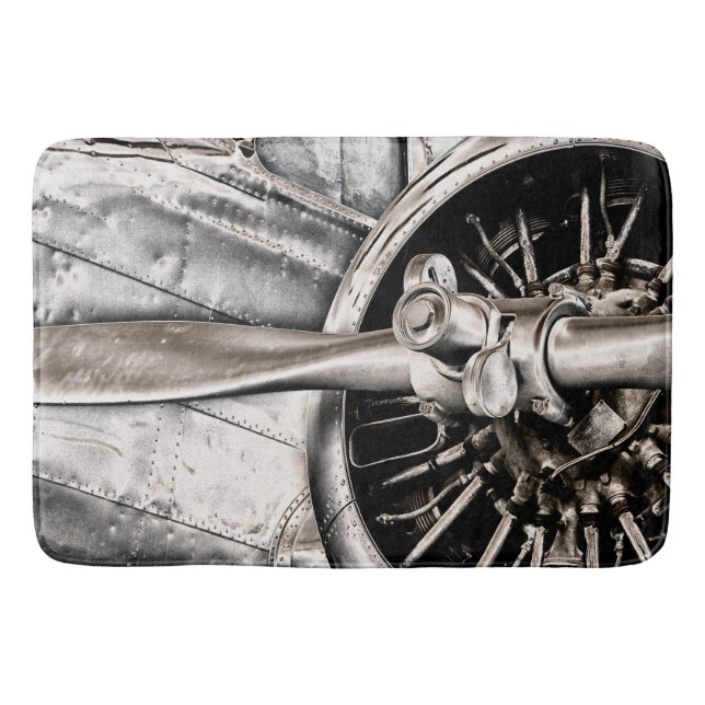 Tapis De Bain Avion vintage (Devant)