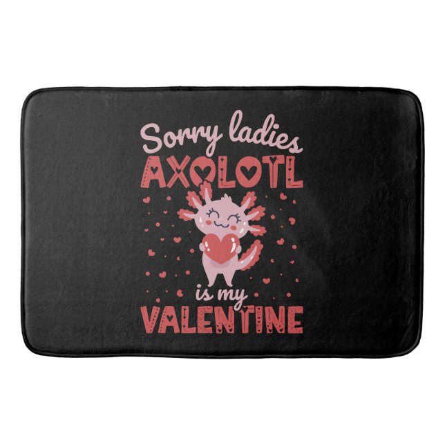 Tapis De Bain Axolotl est mon valentin (Devant)