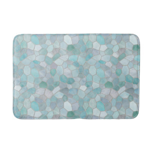 Tapis De Bain Azur Verdigris Mosaic