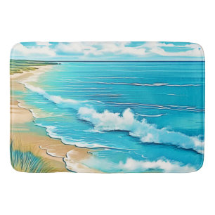 Tapis De Bain Azure Beach Calme Design
