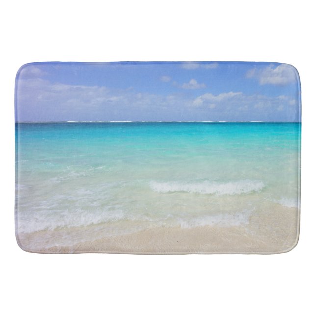 Tapis De Bain Azure Blue Caribbean Tropical Beach (Devant)