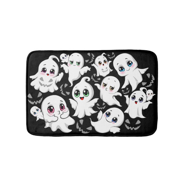 Tapis De Bain Baby Ghosts Éffrayant mignon Halloween humeur (Devant)
