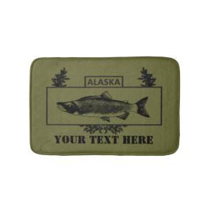 Tapis De Bain Badge de pêcheur de combat de l'Alaska