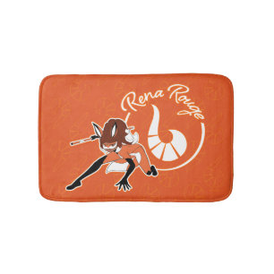 Tapis De Bain Badge Rena Rouge