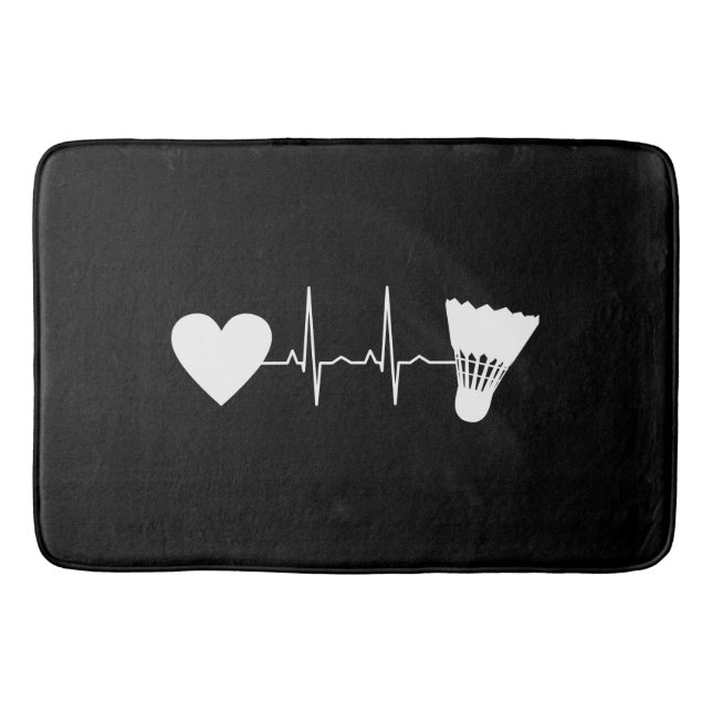 Tapis De Bain Badminton - Battledore Coeur de Volant (Devant)