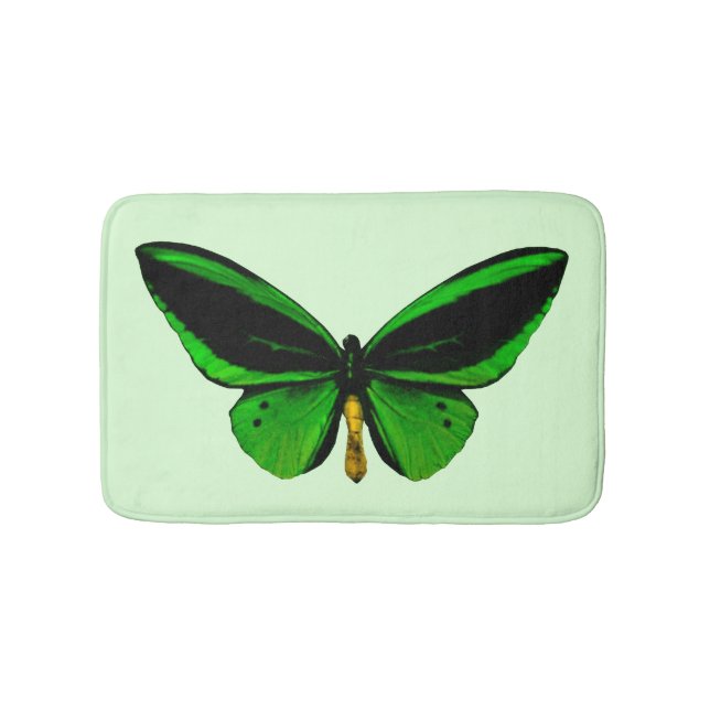 Tapis De Bain Bain à papillon vert (Devant)
