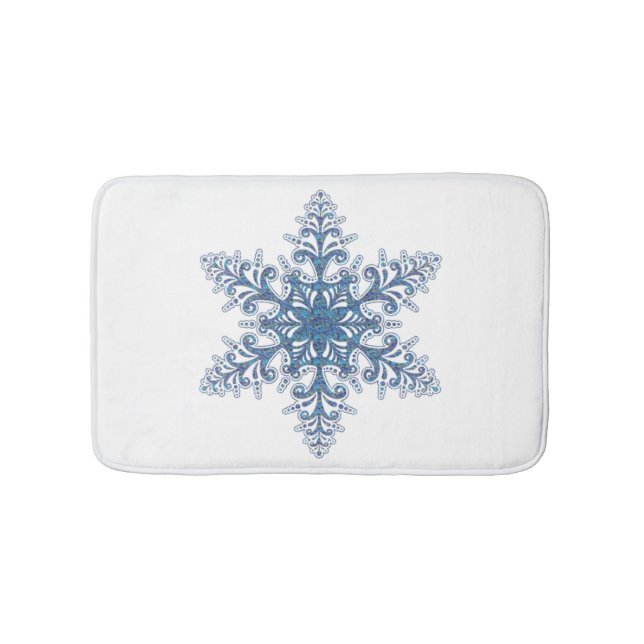 Tapis De Bain Bain de bain bleu à neige (Devant)