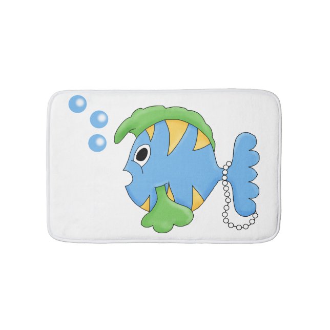 Tapis De Bain Bain de poisson bleu (Devant)