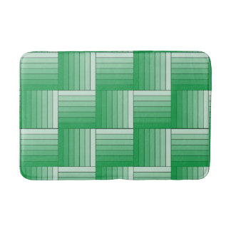 Tapis De Bain Bain Mat - Carreaux de Green Ombre Stripes