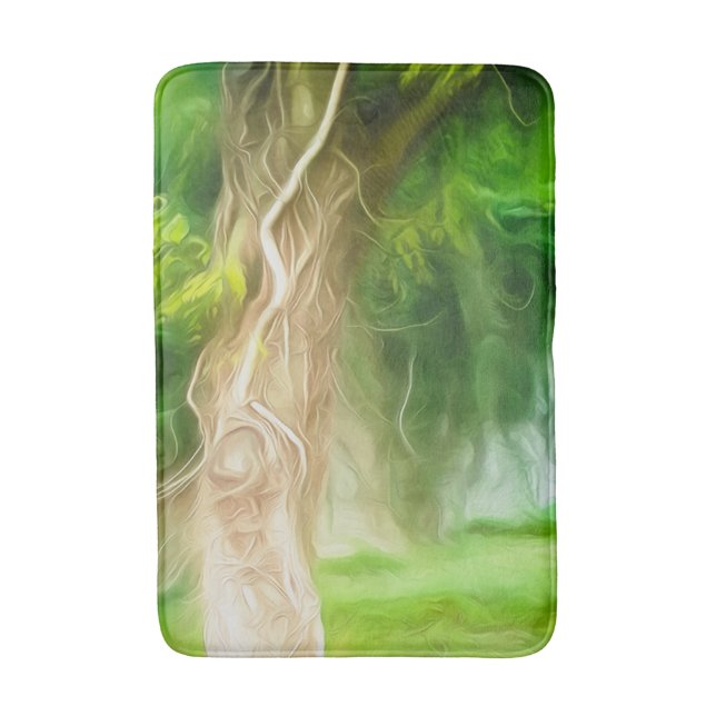 Tapis De Bain Bain Mat Dream Light Green Tree (Devant (Vertical))