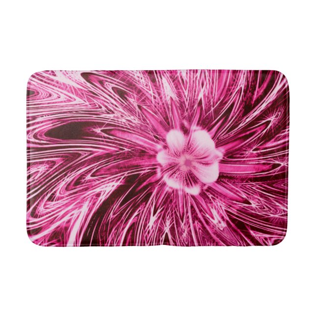Tapis De Bain Bain Mat Lignes Abstraites Fleur pourpre (Devant)