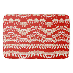 Tapis De Bain Bain Mat, Rouge couleur moderne design classique B