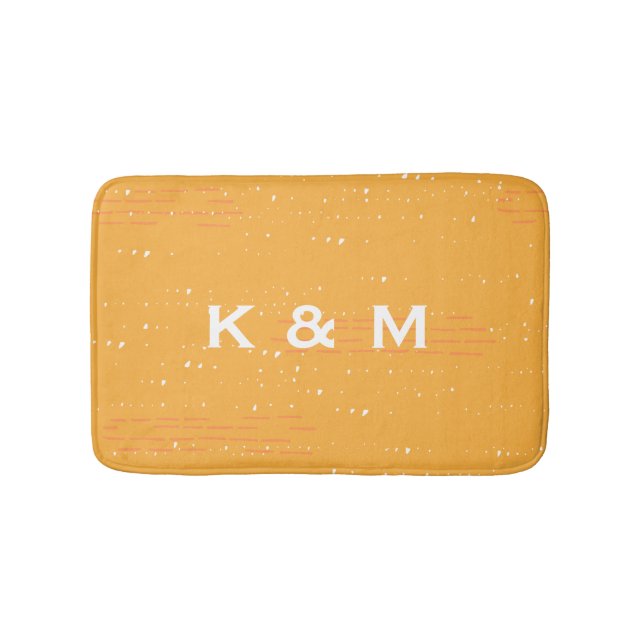 Tapis De Bain Bain personnalisé monogramme gris ou gris (Devant)