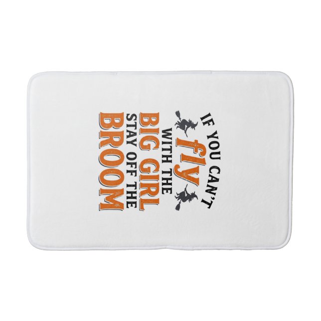 Tapis De Bain Balai de sorcière drôle Grande fille Conception de (Devant)