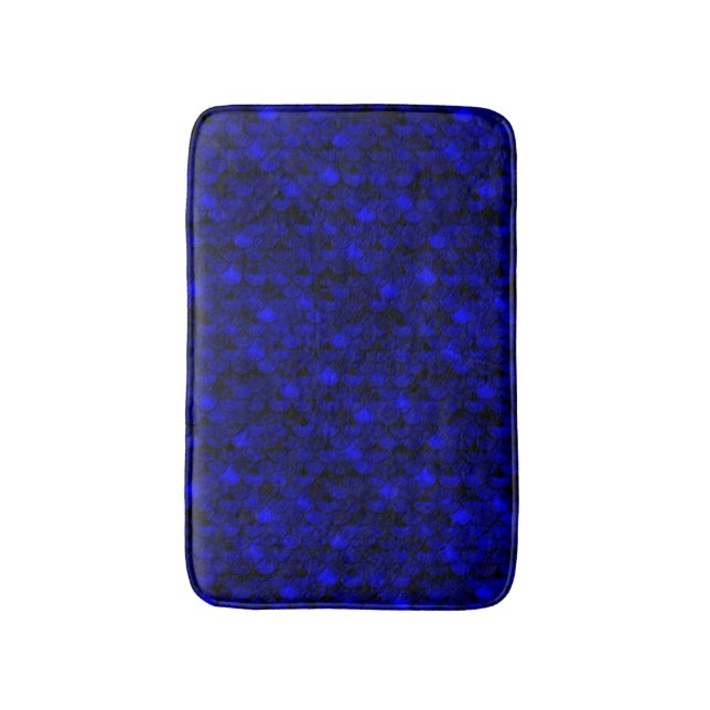Tapis De Bain Balances de sirène bleu foncé tombant (Devant (Vertical))