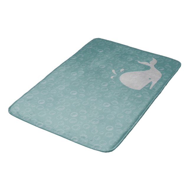 Tapis De Bain Baleine et bulles (Angle)