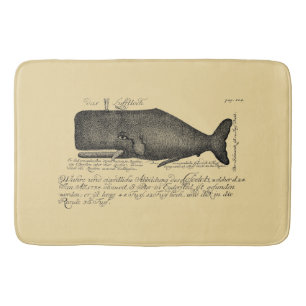 Tapis De Bain Baleine vintage Steampunk nautique