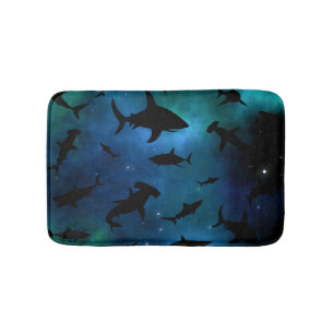 Tapis De Bain Baleines à mâchoires de requin modernes sous la ga