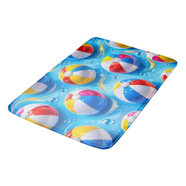 Tapis De Bain Balle de plage éclaboussure d'été premium (Angle)