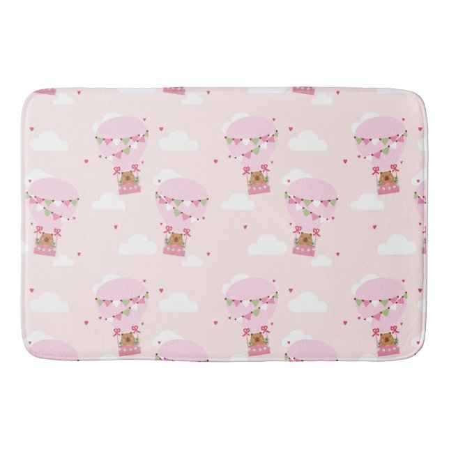 Tapis De Bain Ballon à air chaud Capybara mignon (Devant)