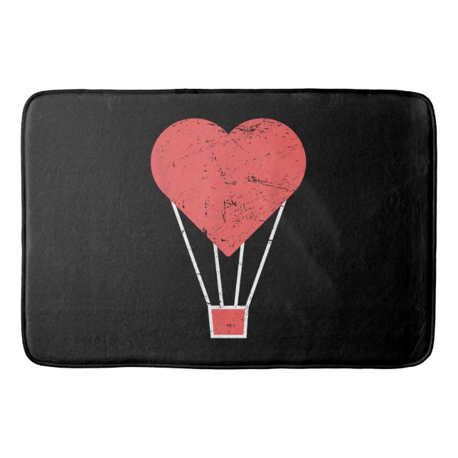 Tapis De Bain Ballons à air chaud de coeur mignon (Devant)