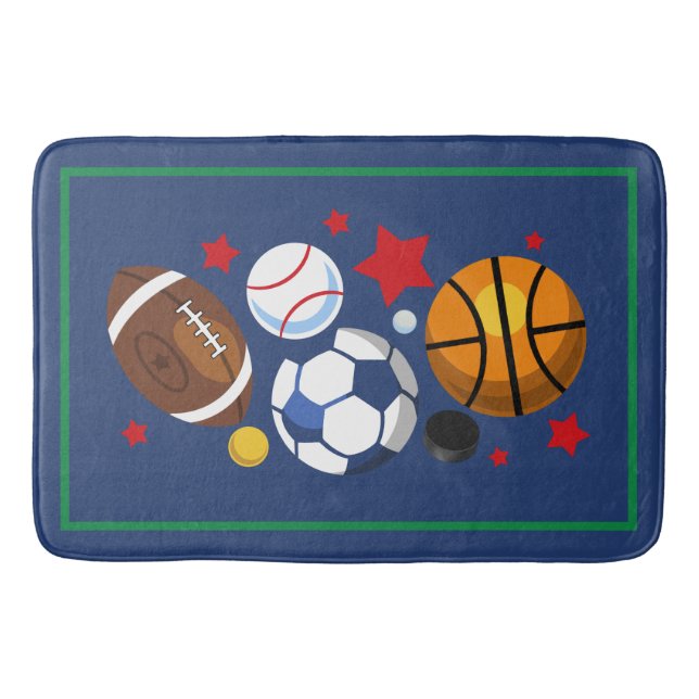 Tapis De Bain Ballons multisports Salle de bain (Devant)
