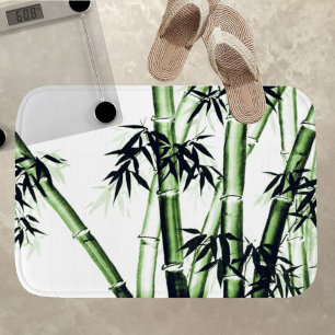 Tapis De Bain Bamboo Chinese Art - un - affiche verte