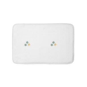 Tapis De Bain Banane jaune, bleu foncé vert, décoratif