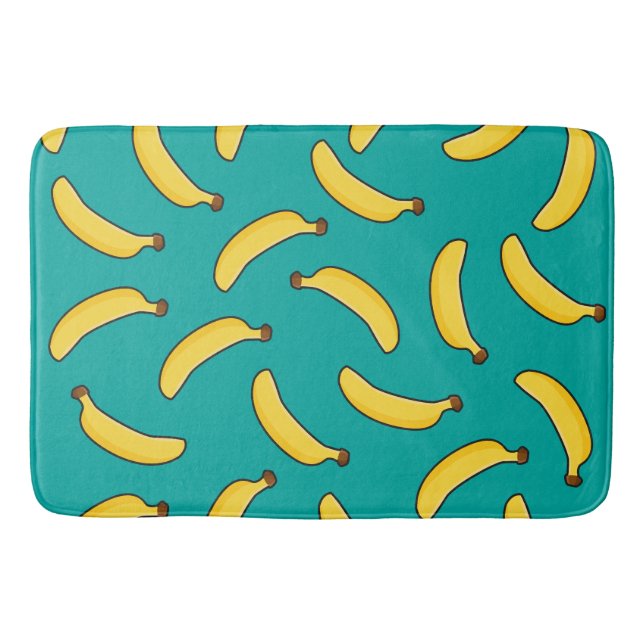 Tapis De Bain Bananes Turquoises (Devant)