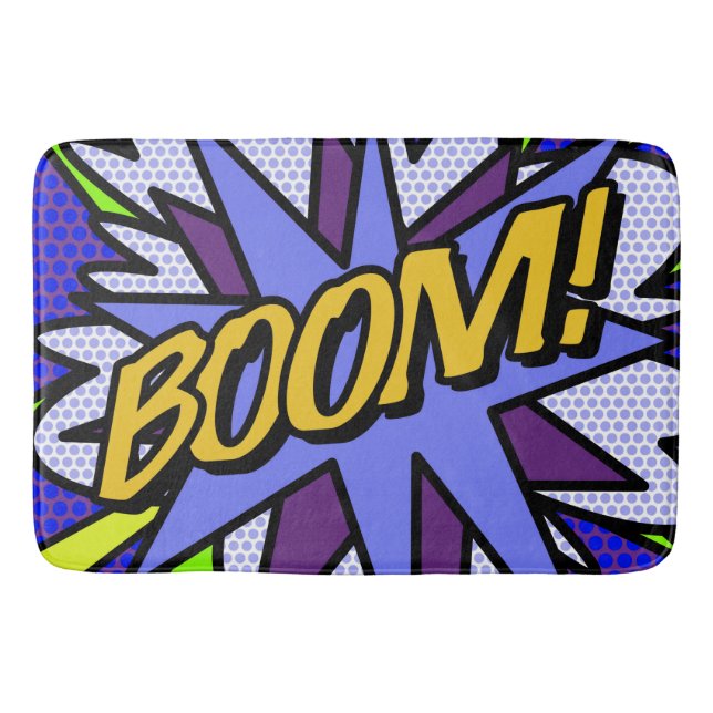 Tapis De Bain Bande dessinée moderne et cool BOOM (Devant)